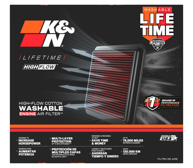 K&N Replacement Drop-In Air Filter - BMW 330i